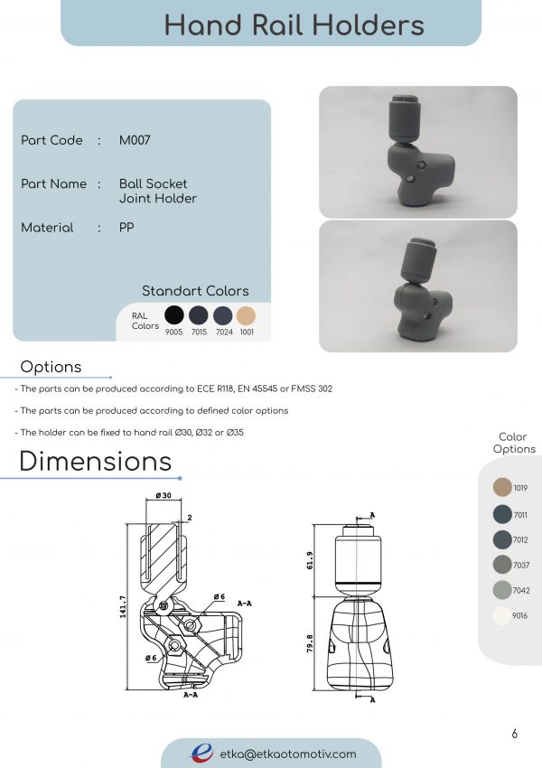 6-M007-Ball socket joint holder kopya